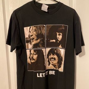 THE BEATLES Let it Be black vintage tee
